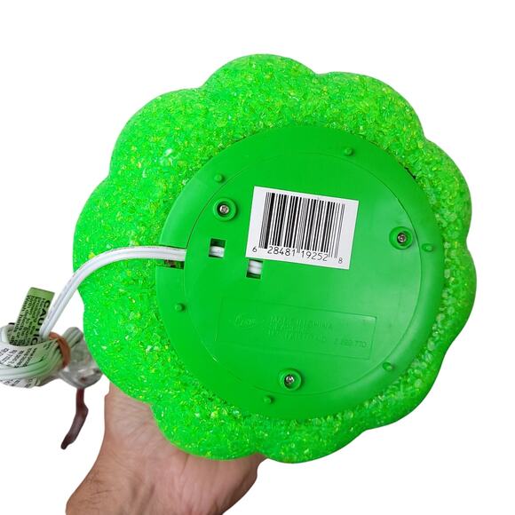 Vintage Seasons Melted Plastic Popcorn Jack O Lantern Light Up Pumpkins Lot Of 2 - Picture 6 of 12